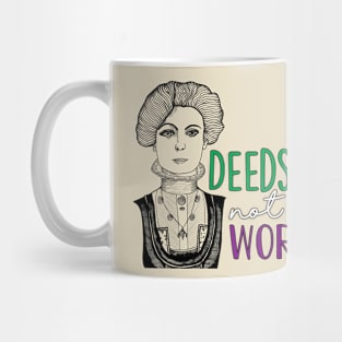 Deeds Not Words Emmeline Pankhurst Colour Mug